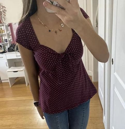Women Y2K Gingham Babydoll Tops Fairy Grunge Short Sleeve Scoop Neck Shirt Teen Girls Cute Peplum Tops Streetwear thumbnail 3