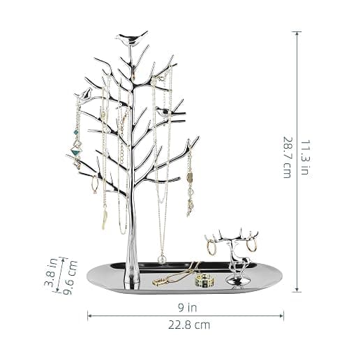 MORE&LESS Tree and Deer Jewelry Rack,for Ring Earrings Necklace Bracelet,Suitable for living rooms, bathrooms,offices,etc. thumbnail 3