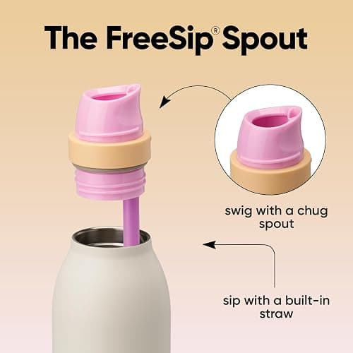 Owala FreeSip Twist Insulated Stainless Steel Water Bottle with Straw for Sports and Travel, BPA-Free, 24-oz, Daybreak thumbnail 3
