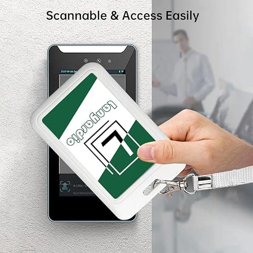 1 Pcs Sliding ID Badge Holder with Clear Window White ID Card Protector Pouch for Office School ID Credit Cards Proximity Key Cards Driver’s Licenses and Passes thumbnail 4