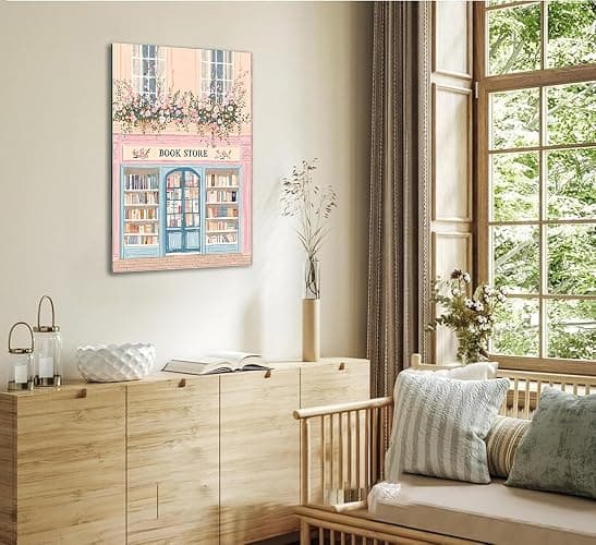 DAZZLEDOTS Diamond Art Kits for Adults Pink Book Shop Diamond Painting Kits | Book Store Diamond Painting KIts for Beginners, 5D Round DIY Diamond Dots, Gem Art Painting Kits Home Wall Decor, 12x16 inch thumbnail 7