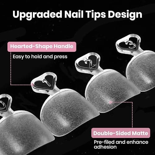 Beetles Soft Gel Toe Nail Tips Square - 16 Sizes 192 Pcs Nail Tips | Full Cover Fake Acrylic Toe Nail Pre-Etched Double Matte Press on Toenails, Toe Nail Extensions for Women thumbnail 6