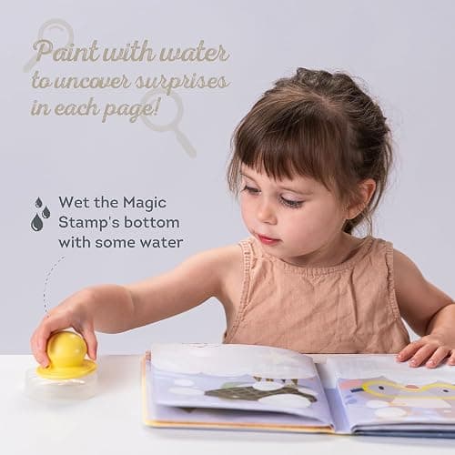 Taf Toys water reveal pad with Magic Stamp Interactive Reusable Water-Reveal Activity book for Toddlers 18 month, Non-Toxic & Quick-Drying Baby water magic for Toddler and Infants, Perfect Shower Gift thumbnail 5