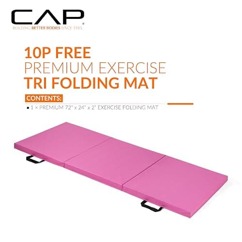 CAP Barbell All Purpose Folding Anti Tear Exercise Training Aerobic Fitness Gym & Gymnastics Balance Mat | Multiple colors thumbnail 2