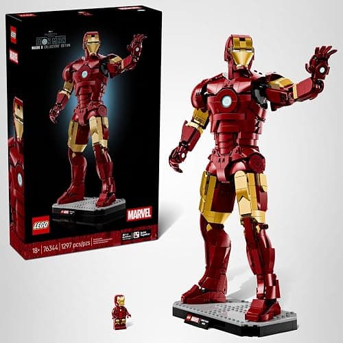 LEGO Marvel Iron Man Mark 3 Collectors’ Edition Building Set - Poseable Super Hero Construction Kit W/Mark 3 Minifigure for Adults, Ages 18+ - Collectible Gift Idea for Birthdays - 76344 thumbnail 8