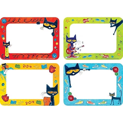 Edupress EP63939 Pete the Cat Name Tags/Labels - Image 1