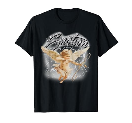 Emotion Cupid Angel Y2K Graphic Aesthetic Streetwear T-Shirt - Image 1