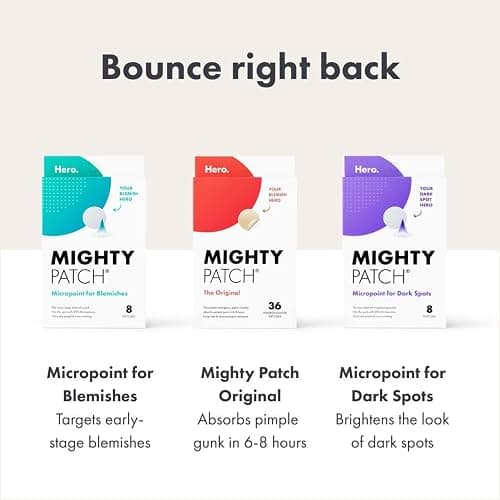 Mighty Patch Original patch from Hero Cosmetics – The #1 Hydrocolloid Acne Pimple Patch for Shrinking Zits and Whiteheads in 1 use; Nighttime Spot Stickers for Face and Skin (72 Count) thumbnail 8