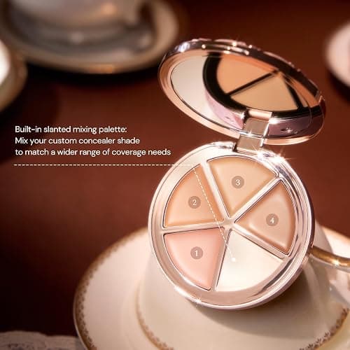 Flower Knows The Sweetie Bear 4-Color Concealer Palette,Highlihter Correct Contour Face Maekup,Blendable,High-Coverage & Crease-proof,Buildable All-Day Wear Compact,0.23 Oz(01 Strawberry Chocolate) thumbnail 6