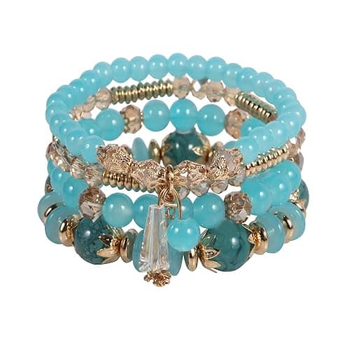 Solosoya Bohemian Boho Stackable Bracelets for Women Set, Girls Stretch Multilayer Stack Beads Colorful Beaded Charm Bracelets Girl Handmade Jewelry thumbnail 6