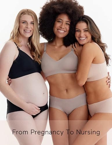 Momcozy Nursing Bras for Breastfeeding, YN21 Seamless Ultra Comfort Maternity Bra, Natural Shape, Pregnancy Sleep Bralette thumbnail 8