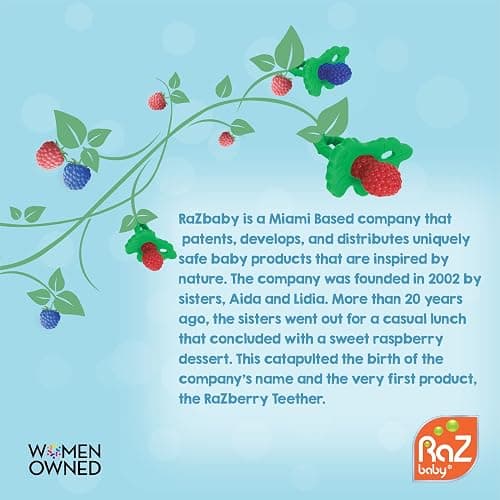 RaZbaby Soft Silicone Infant & Baby 3M+ Teether Toy Massaging Bristles Teething Relief Pacifier - Soothes Sore Gums - Hands-Free & Easy-to-Hold Chompy Teether, BPA Free (RED/Green) thumbnail 9
