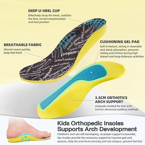 Kids Orthopedic Tennis Shoes for Boys and Girls: Comfortable Casual Plantar Fasciitis Arch Support Athletic Running Sneakers, Orthotic Breathable School Sports Walking Shoes for Foot and Pain Relief - 2 Little Kid - W5-purple White thumbnail 3