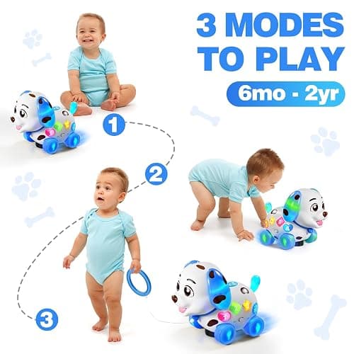 HumorPlay Musical Puppy Baby Toy 6-12-18 Month, Crawling & Walking Toys for 1 Year Old Boy Girl Gifts, Birthday Gift for 1 Year Old Boy Toy, Bilingual Infant Present for 6 7 8 9 10 Month thumbnail 2