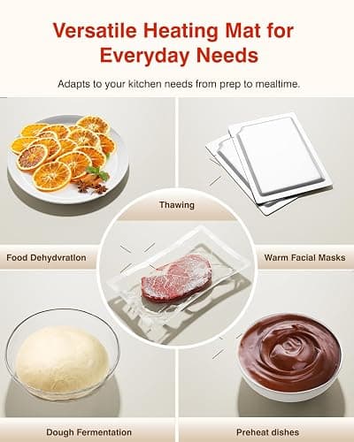 Warming Mat for Food (24"x16") - iTRUSOU 7-Level Electric Warming Tray with 400W High-Power, Timer 0–99H & Built-In Strap - Rollable Large Food Warming Mat for Parties & Buffet thumbnail 6