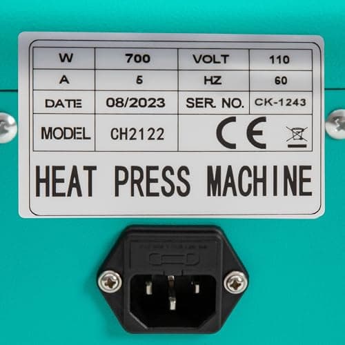 IOENC Heat Press Machine for T-Shirts,11.8 * 9 in Modern Portable Heat Press Machine with Adjustable Time& Temperature(0-752°F),700W Commercial Electric Heat Press Machine,Digital Sublimation Printer thumbnail 8