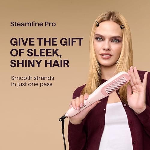 Wavytalk Pro Steam Hair Straightener Brush, Steamline Pro 3 in 1 Straightening Brush, Steam Reduces Damage, Nourishes Hair, and Expedites Straightening thumbnail 2
