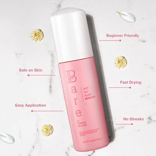 Bare by Vogue - Medium Tan Self-Tanning Foam - Suitable for All Skin Types - Self Tanner for Face & Body - Long-Lasting Fake Tan - 150ML thumbnail 7