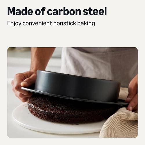 Amazon Basics Nonstick Round Cake Pan, Dishwasher and Oven-Safe, 9 in., Set of 2 thumbnail 3