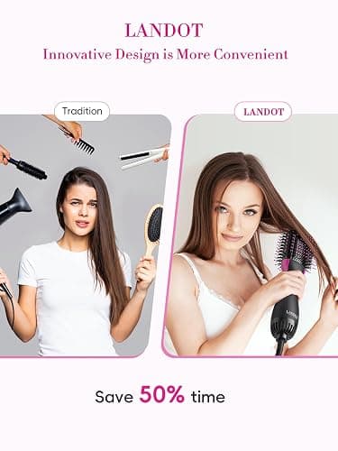 Hair Dryer Brush Blow Dryer Brush in One - Plus 2.0 One-Step Hot Air Brush - 4 in 1 HairDryer Styler and Volumizer for Drying Straightening Curling Volumizing Hair thumbnail 3