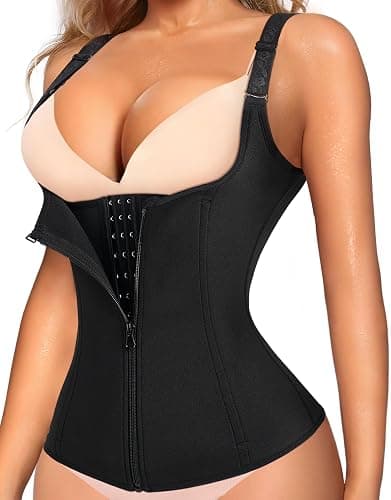 LODAY Waist Trainer Corset for Women Tummy Control Sport Workout Body Shaper Black - Image 1