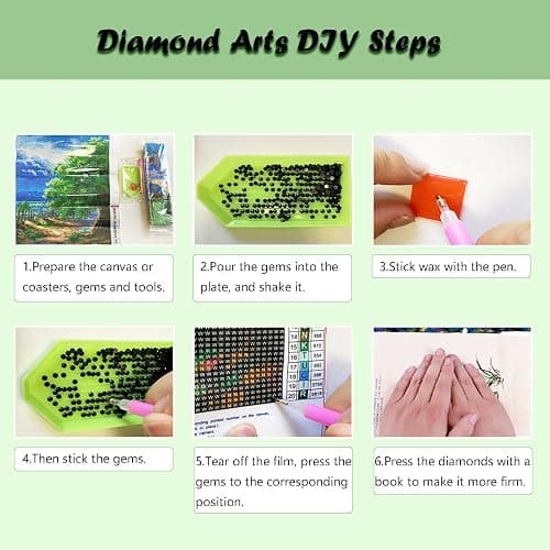 Lanzeyo Diamond Painting Kits for Adults Flower Diamond Art Kits for Beginners Diamond dot Kits Floral Wall Art DIY Adults Crafts 4PCS Gem Art (Flower) thumbnail 8