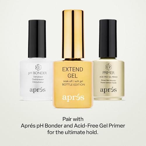 Apres Nail Extend Gel Gold Bottle | 15mL | Premium Quality | Soft Gel, Gel-X Tips Adhesive, Easy Application, Easy Removal, Soak Off, Applicator Included thumbnail 8