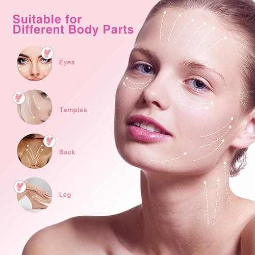 Gua Sha Outil de massage Guasha en pierre de jade naturelle pour soins du visage, soulage les rides et les yeux, traitement des gonflements, spa du dos (Rose) thumbnail 5