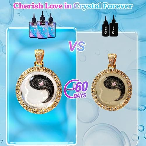 LET'S RESIN UV Resin, 300g Hard Resin Kit for Craft, Casting, Silicone Mold | Crystal Clear, Low Viscosity, UV Glue, Low Odor, Anti-Yellowing, Fast Cure, Beginner-friendly for UV Jewelry, Keychain Craft thumbnail 4