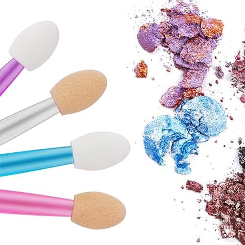 Cuttte 120PCS Disposable Dual Sides Eye Shadow Sponge Applicators with Container, 4 Colors Eyeshadow Brushes Makeup Applicator thumbnail 4