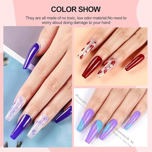 53PCS Gel Nail Polish Kit with U V light and Drill Starter Kit, 35 Colors Gel Polish Set 5pcs Top Base Coat All season Fashion Popular Colors Professional Nail Lamp Gel Manicure Kit Gifts for Women thumbnail 9