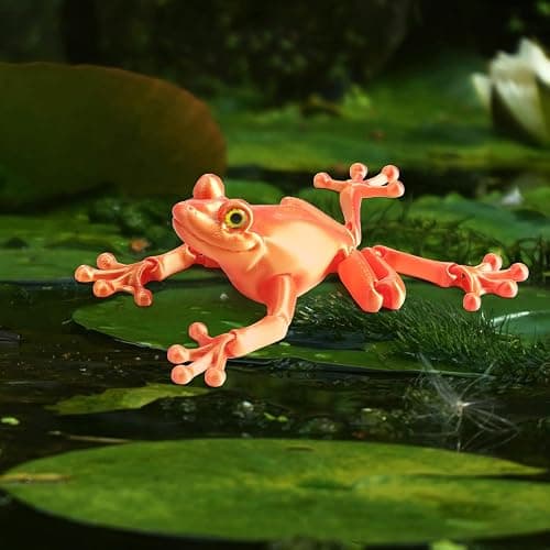 WUALAIER Frog Toys 3D Printed - Realistic Jumping Frog Model with Movable Joints, STEM Educational Animal Toys， PLA Material, Science Classroom & Collectible Decor thumbnail 2