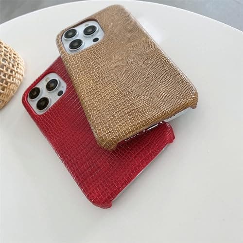 ZIPULIS Personalise Gold Silver Initial Letters Leather Case for iPhone 14 15 16 17 Pro max 13 17 Pro Xs Max 12 11 XR 14 15 16 Plus 17air Luxury Lizard Skin Texture PU Cover (Burgundy) thumbnail 4