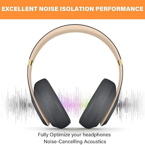 Replacement for Beats Studio 3 Replacement Ear Pads Grey, Beats Studio Wireless Replacement Ear Pads Earpads for Beats Studio 3 Beats Studio 2,Beats Studio 3 Wireless Ear Cushions (Titanium Grey) thumbnail 6