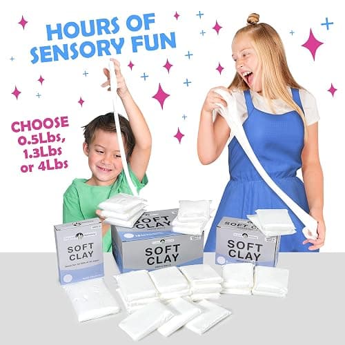 Original Stationery Soft Clay Modeling Compound - 4 lb (1.8 kg), White - Air Dry Cloud Dough & Butter Slime Clay for DIY Slime Kit, Arts & Crafts, Ages 7+ Kids Crafts thumbnail 6