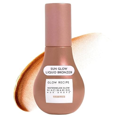 Glow Recipe Hue Drops Bronzing Drops, Tinted Face Serum, Glow Primer + Liquid Highlighter, Niacinamide + Hyaluronic Acid, Radiant Warm Glow, Sunglow (40ml) - Image 1