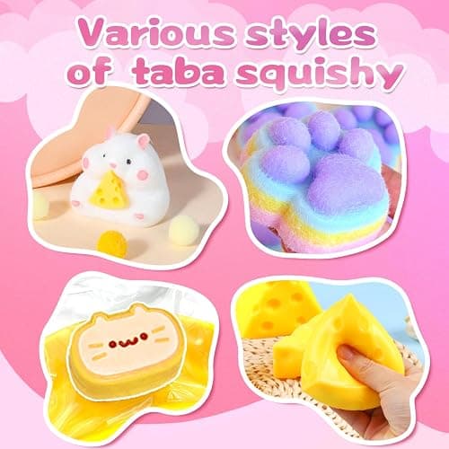HOOLYUK Taba Squishy Kit, DIY Squishy Making Kit 1:1 AB Liquid Silicone, FuFu Squishy Kit with Mold, Flocking Powder - Stress Relief Entertainment Gifts for Any Occasion thumbnail 5