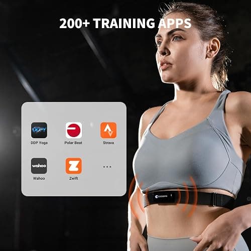 COOSPO Heart Rate Monitor Chest Strap H9Z, HRM Bluetooth 5.0 ANT+,Heart Rate Monitor Chest Sensor with Rechargeable Battery thumbnail 4
