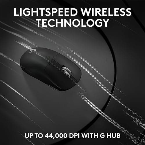 Logitech G PRO X Superlight 2c Wireless Gaming Mouse, 51 g pro-Grade Compact Mouse with 5 programmable Buttons, USB-C Charging, 44K DPI Sensor, up to 8 kHz Polling for PC/Mac - White thumbnail 5