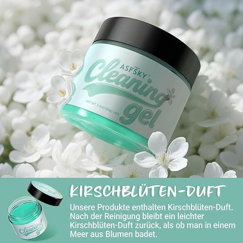 ASFSKY Tastatur Reinigungsgel Auto Reinigungsgel für den Innenraum Auto Schleim Reiniger Auto Zubehör Innenraum Cleaning Gel Universeller für Laptop, Drucker, Kameras (Delikates Grün) thumbnail 2