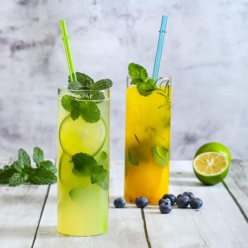 24 PCS, Reusable Straws with 4 Brushes, 10.5" Long Tritan Hard Plastic Straws, 12 Colors Translucent Replacement Drinking for 16OZ-32 OZ Tumblers, Cups, Jars, Stanley, YETI, Starbucks, BPA Free thumbnail 2