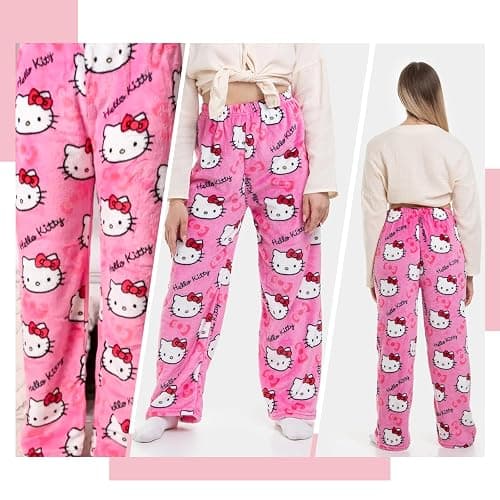 Pyjama, Hose Schlafanzughosen FüR Damen, Lang Flanell Pyjama Hose Cartoon Anime Pyjama Schlafhose Kawaii Pyjamas Schlafanzughose Winter Schlafanzughose (XL-Code, Geeignet für 161–164 cm) thumbnail 4