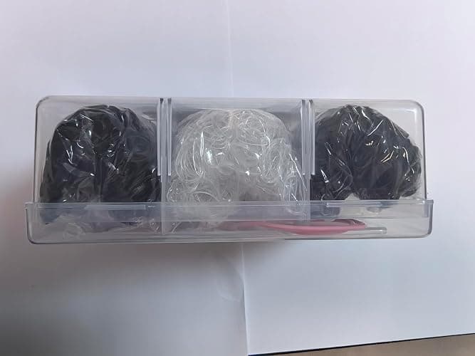 Funtopia 2500 Pcs Small Hair Ties, Mini Rubber Hair Bands with Organizer Box, Hair Elastics for Women Girls Kids Toddlers Braiding and Daily Hairstyles (Clear, Black, Brown) thumbnail 11