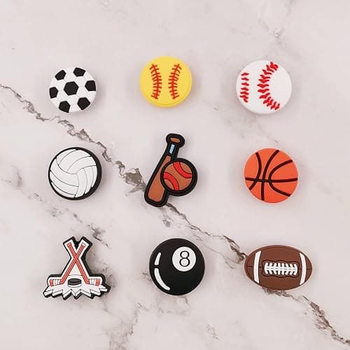 YMHOETS 25 30 Pieces Sports Shoe Charms for Boys Men Video Game Camping Fishing Clogs Shoe Decorations Charms Accessories for Kids Party Favor thumbnail 6