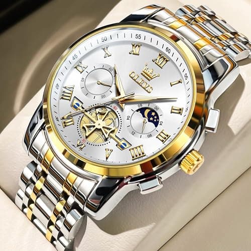 OLEVS Watch Men Stainless Steel Waterproof Analog Dress Watch Date Luxury thumbnail 3