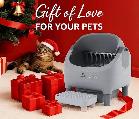 Upgraded Automatic Litter Box Self Cleaning, with Raised Step, Open Top Large Capacity for Multiple Cats, Odor Control & Safety Protection & Smart App Control & Health Monitoring & Quiet Operation thumbnail 2