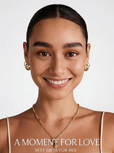 9 Pairs Gold Huggie Hoop Earrings Sets for Women, 14K Gold Plated Small Hoop Earring Sets for Multiple Piercing, Hypoallergenic Thick Lightweight Earring for Womens Jewelry Gifts thumbnail 8