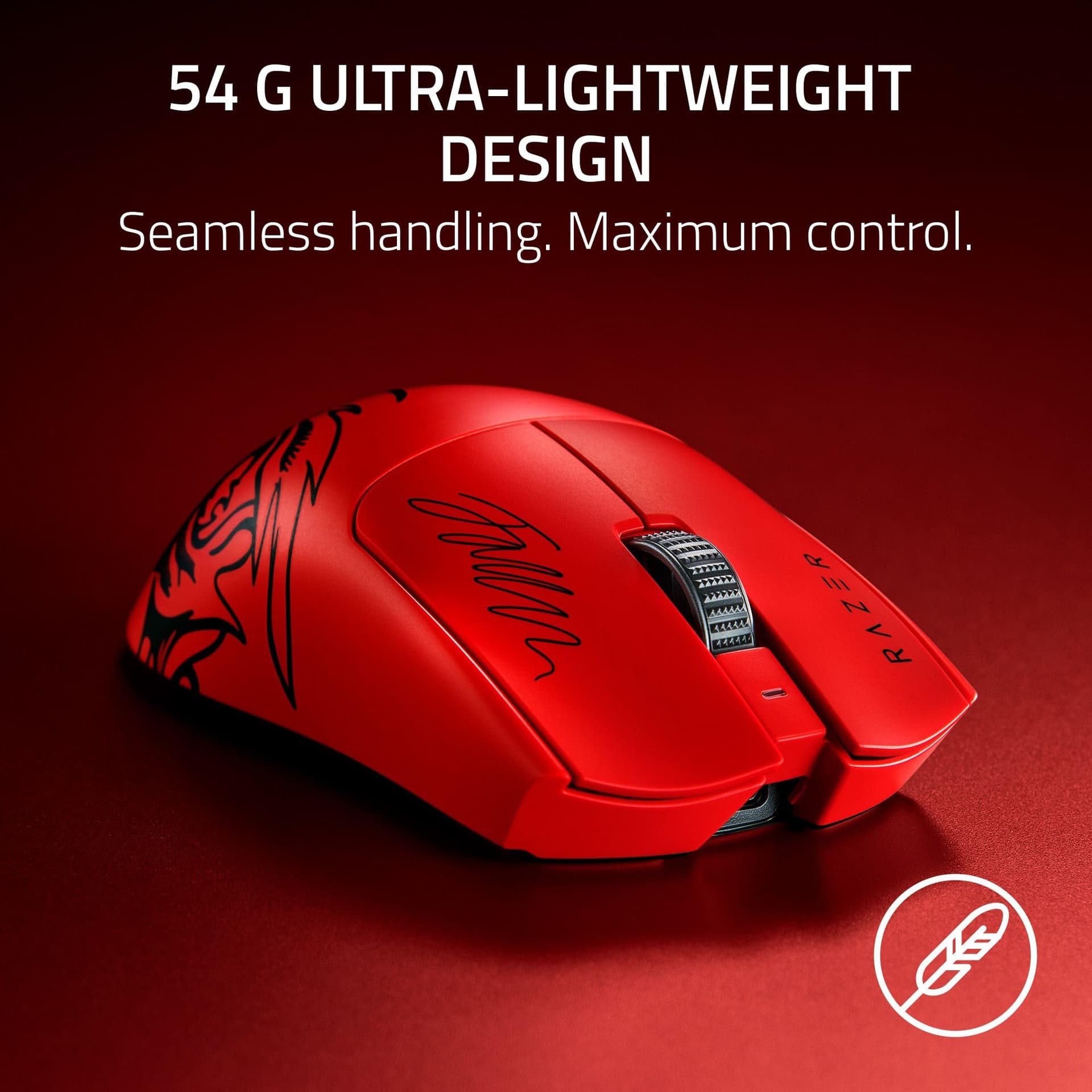 Razer Viper V3 Pro Wireless Esports Gaming Mouse: Symmetrical - 54g Lightweight - 8K Polling - 35K DPI Optical Sensor - Gen3 Optical Switches - 8 Programmable Controls - 95 Hr Battery - Faker Edition thumbnail 3