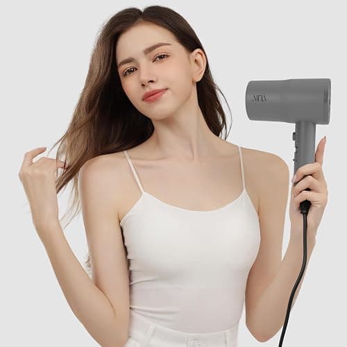 AINA Hair Dryer with Diffuser, Blow Dryer for Women | Advanced Ionic Technology, Ceramic Coating | Cold Shot Features Turbo Heat for Fast Drying and Shine 110V/ALCI (Ash Grey) thumbnail 7