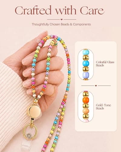 Colorful beaded lanyard thumbnail 4
